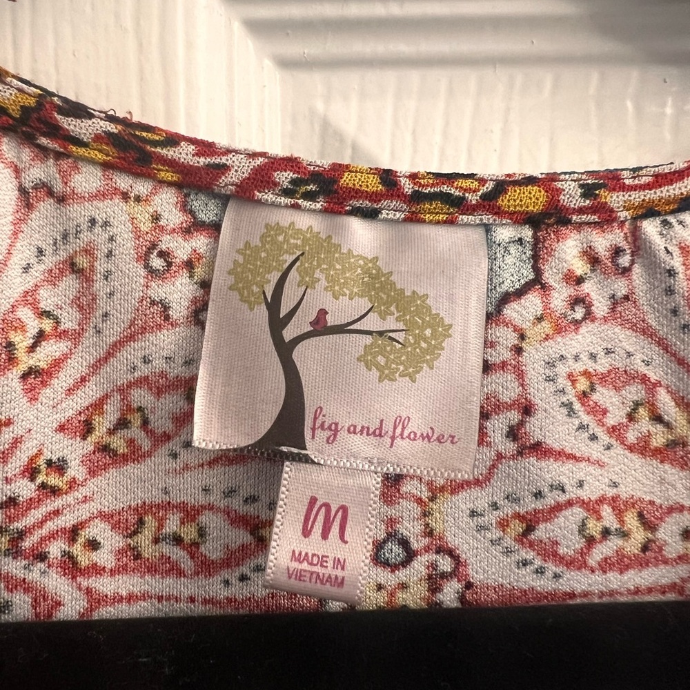 Anthropologie Fig & Flower Colorful Midi Dress, Women’s Size Medium - Picture 5 of 5